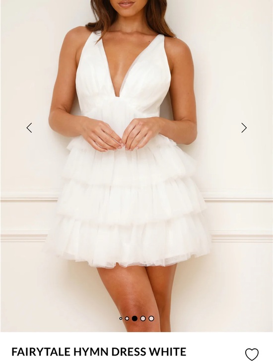 Hello Molly Dresses & Skirts - Hello Molly White Backless Tiered Tulle Mini Dress